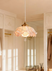 Flower Bud Crystal Pendant Light