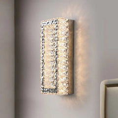 3-color crystal LED wall sconce with adjustable glow for bedside wall lighting
