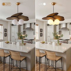 Textured ceiling pendant lamp with glass stone construction for cozy room lighting