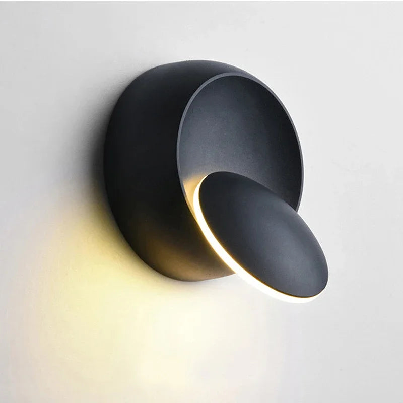 5W rotatable LED wall sconce with acrylic shade for bedside reading light