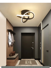 Modern Swirl LED Semi-Flush Mount Ceiling Light Fixture