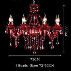Crystal Candelabra Pendant Light with Draping Gemstone Accents