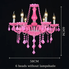 Crystal Candelabra Chandelier with Teardrop Accents