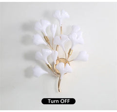 Gold Ginkgo Leaf Wall Sconce
