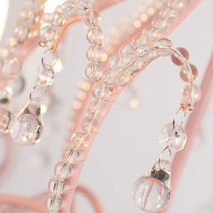 Pink Multi-Arm Candelabra Crystal Wall Sconce
