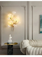 Gold Ginkgo Leaf Wall Sconce