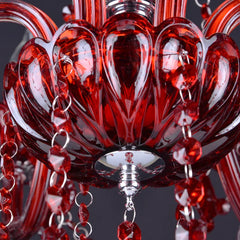 Crystal Candelabra Pendant Light with Draping Gemstone Accents