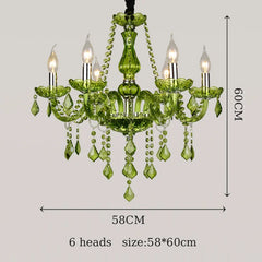 Crystal Candelabra Chandelier with Teardrop Accents