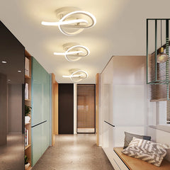 Modern Swirl LED Semi-Flush Mount Ceiling Light Fixture
