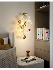 Gold Ginkgo Leaf Wall Sconce