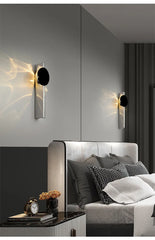 Modern Geometric Disc Wall Sconce with Integrated LED Lighting Effects