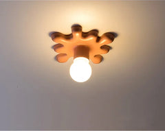 Splatter Ceramic Flush Mount Light - Modern Playful Design