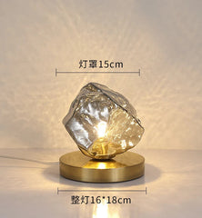 Decorative lamp with dimensions and parameter details on a neutral background