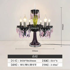 Crystal Candelabra Chandelier Multi-Color Crystal Accents