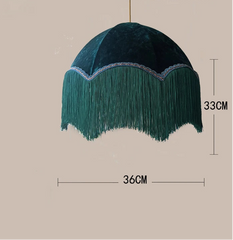 Velvet Tassel Pendant Light with Decorative Fringe