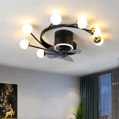 Gold Multi-Arm Ceiling Fan Light Fixture