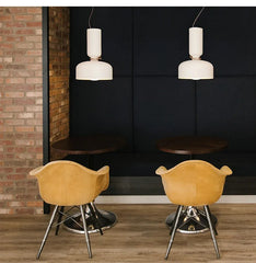 Matte Black Dome Pendant Light with Contrasting Cord