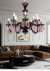 Crystal Candelabra Chandelier Multi-Color Crystal Accents