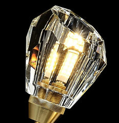 Gold Wavy Branch Crystal Chandelier with Cascading Lights