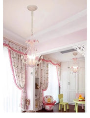 Pink Rose Crystal Chandelier Multi-Arm Pendant Light