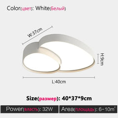 Cloud-Shaped LED Semi-Flush Mount Ceiling Light