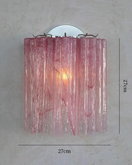 Tiered Frosted Glass Tube Chandelier Semi-Flush Mount Light