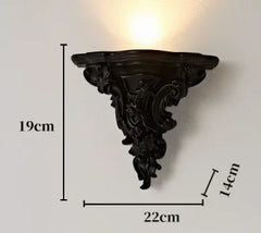 Black Resin Wall Sconce