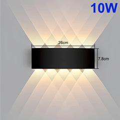 Geometric Up Down LED Wall Sconce Modern Outdoor Light Fixture