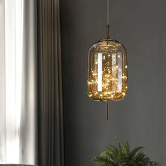 Glass Starburst Pendant Light with Integrated LEDs