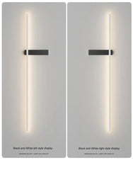Modern Black Minimalist LED Wall Light with Vertical Strip