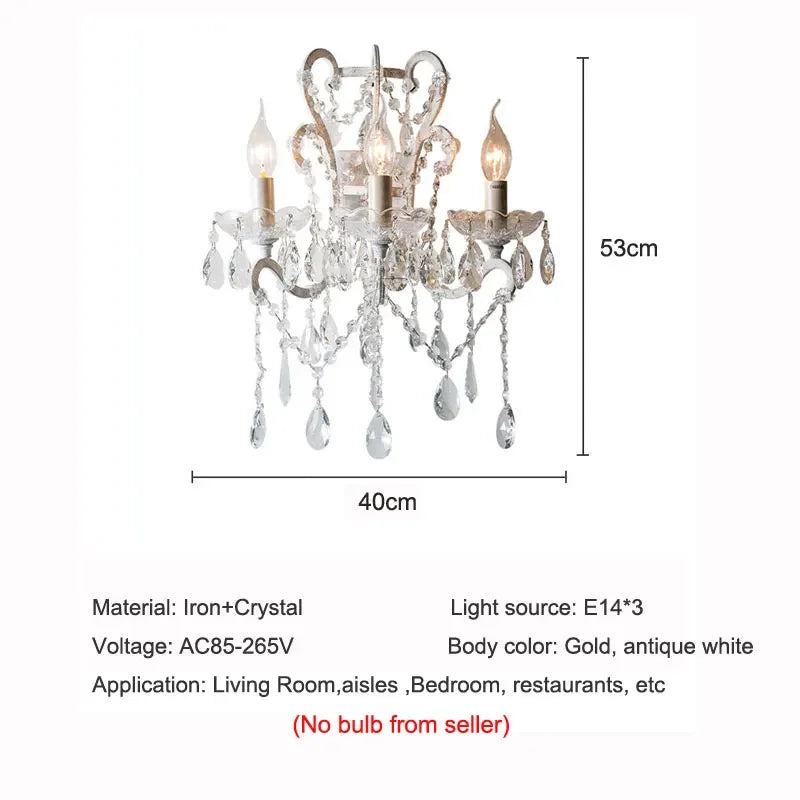 Crystal chandelier with dimensions and technical details on a white background