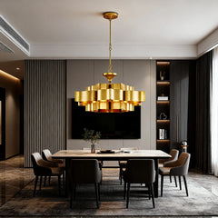 Gold Petal Wave Semi-Flush Mount Ceiling Light Fixture Warm Brass