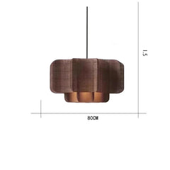 Rattan Woven Tiered Pendant Light Bohemian Style
