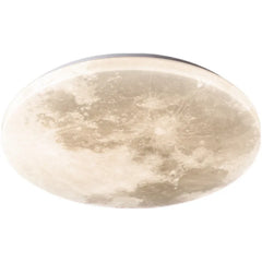 Round moon-shaped object on a white background