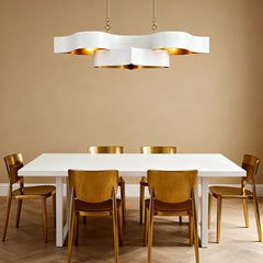 Gold Petal Wave Semi-Flush Mount Ceiling Light Fixture Warm Brass