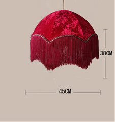 Velvet Tassel Pendant Light with Decorative Fringe