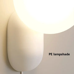Minimalist Globe Wall Sconce Black White LED Light