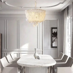 Crystal Beaded Waterfall Chandelier with Butterfly Accents
