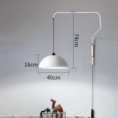 Wall-mounted lamp with dimensions labeled on a plain background