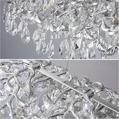Modern Crystal Waterfall Chandelier Pendant Light with Cascading Drops
