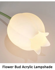 White Orchid Blossom Multi-Light Flush Mount Ceiling Light