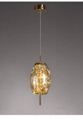 Glass Starburst Pendant Light with Integrated LEDs