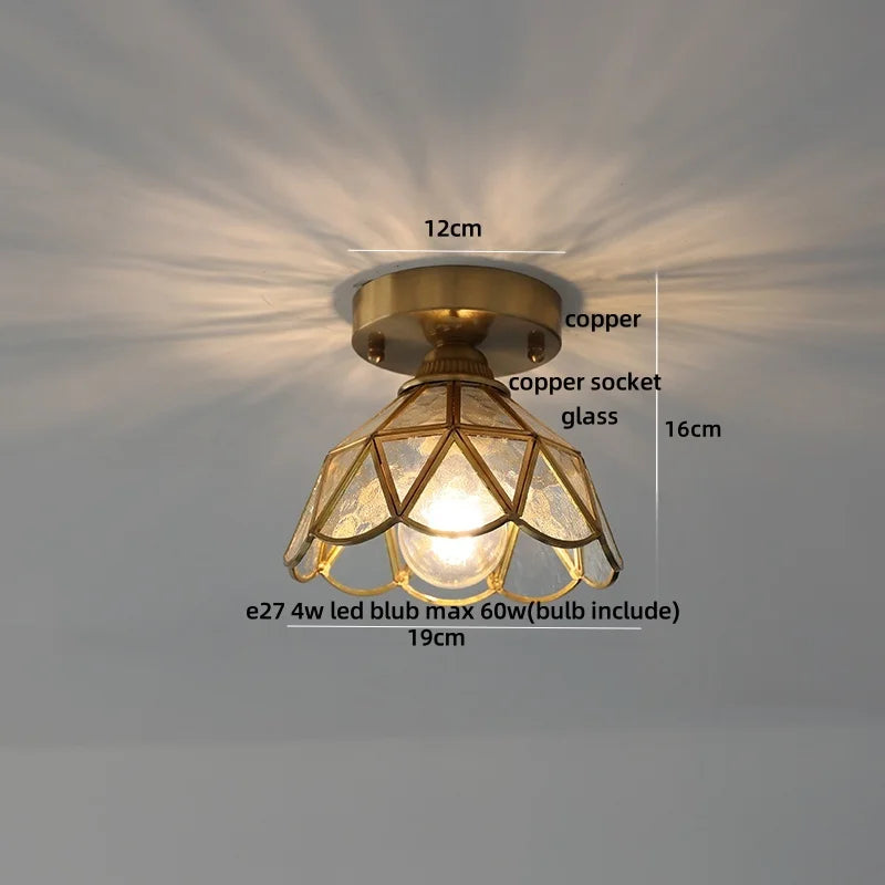 Ceiling light fixture with dimensions labeled on a gray background