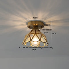 Ceiling light fixture with dimensions labeled on a gray background