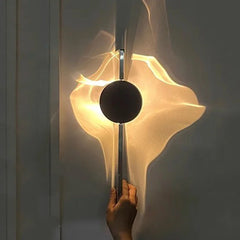 Modern Geometric Disc Wall Sconce with Integrated LED Lighting Effects