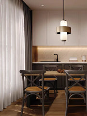 Modern Brass Ring Pendant Light with White Frosted Glass Shades