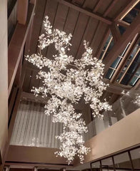 Large decorative chandelier hanging from a ceiling
