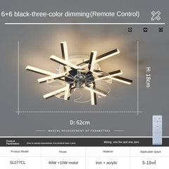 Ceiling light fixture with remote control on a gray background