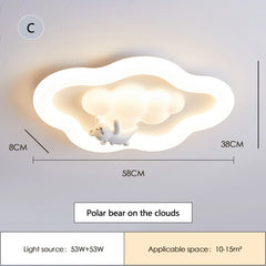 Cloud Shape Flush Mount LED Children's Ceiling Light
