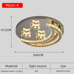 Heart Shaped Crystal Tiered Chandelier Pendant Light